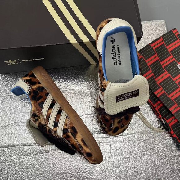 adidas Samba Pony Samba Pony Wales Bonner Leopard Womens Sneakers Brown - Picture 2 of 7